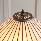 Interiors 1900 Fargo 2 Light Tiffany Floor Lamp in Satin Black