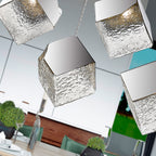 Schuller Priscila 5 Light Bar Pendant Light with Chrome Cube Shades