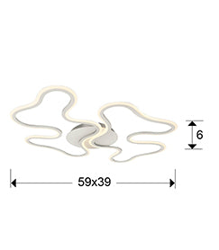 Schuller Marea Ceiling Light with White Frame