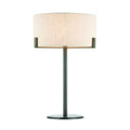 Endon Hayfield Table Lamp in Brushed Bronze with Natural Linen Shade