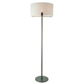 Endon Hayfield Floor Lamp in Brushed Bronze with Natural Linen Shade