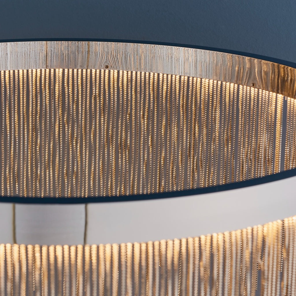 Endon Zelma 1 Light Pendant Light in Chrome with Silver Effect Chain