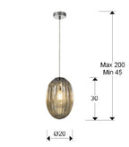 Schuller Ovila Small Single Pendant Light in Cognac Shade