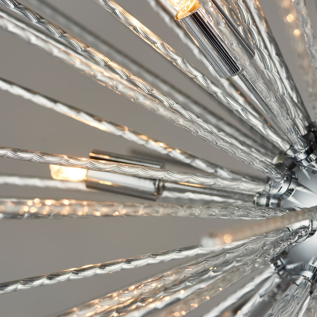 Endon Lena 9 Light Pendant Light in Chrome