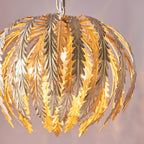 Endon Delphine 3 Light Pendant Light in Gold Leaf