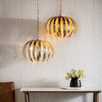 Endon Delphine 3 Light Pendant Light in Gold Leaf