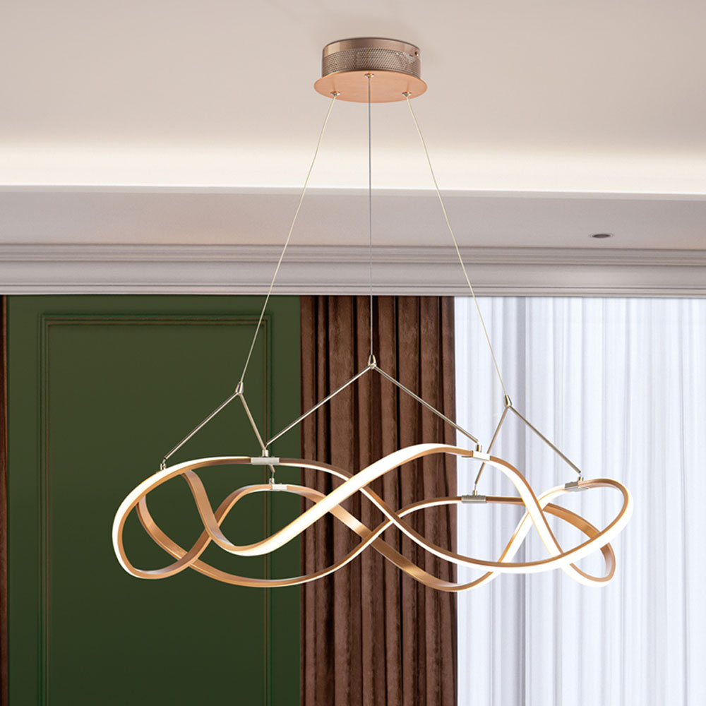 Schuller Molly Pendant Light in Rose Gold with Opal Diffuser
