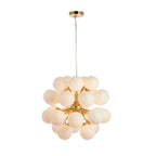 Endon Oscar 28 Light Cluster Pendant Light in Brushed Brass