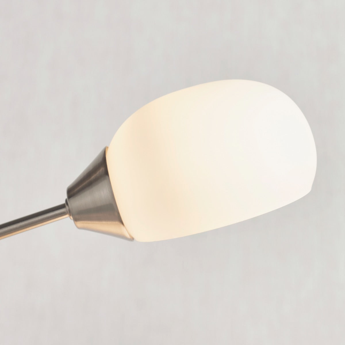 Endon Jaspa 3 Light Floor Lamp in Satin Nickel with White Glass