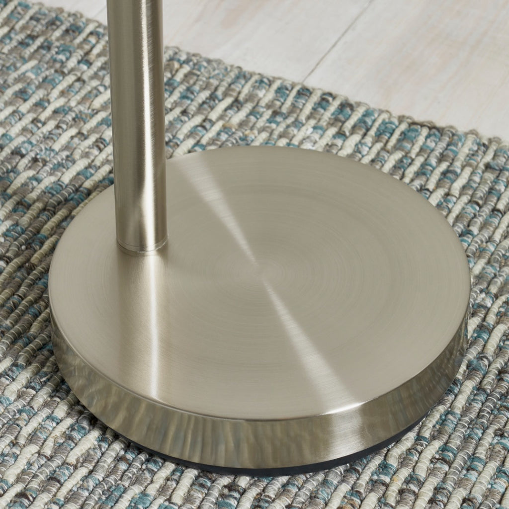 Endon Jaspa 5 Light Floor Lamp in Satin Nickel with White Glass