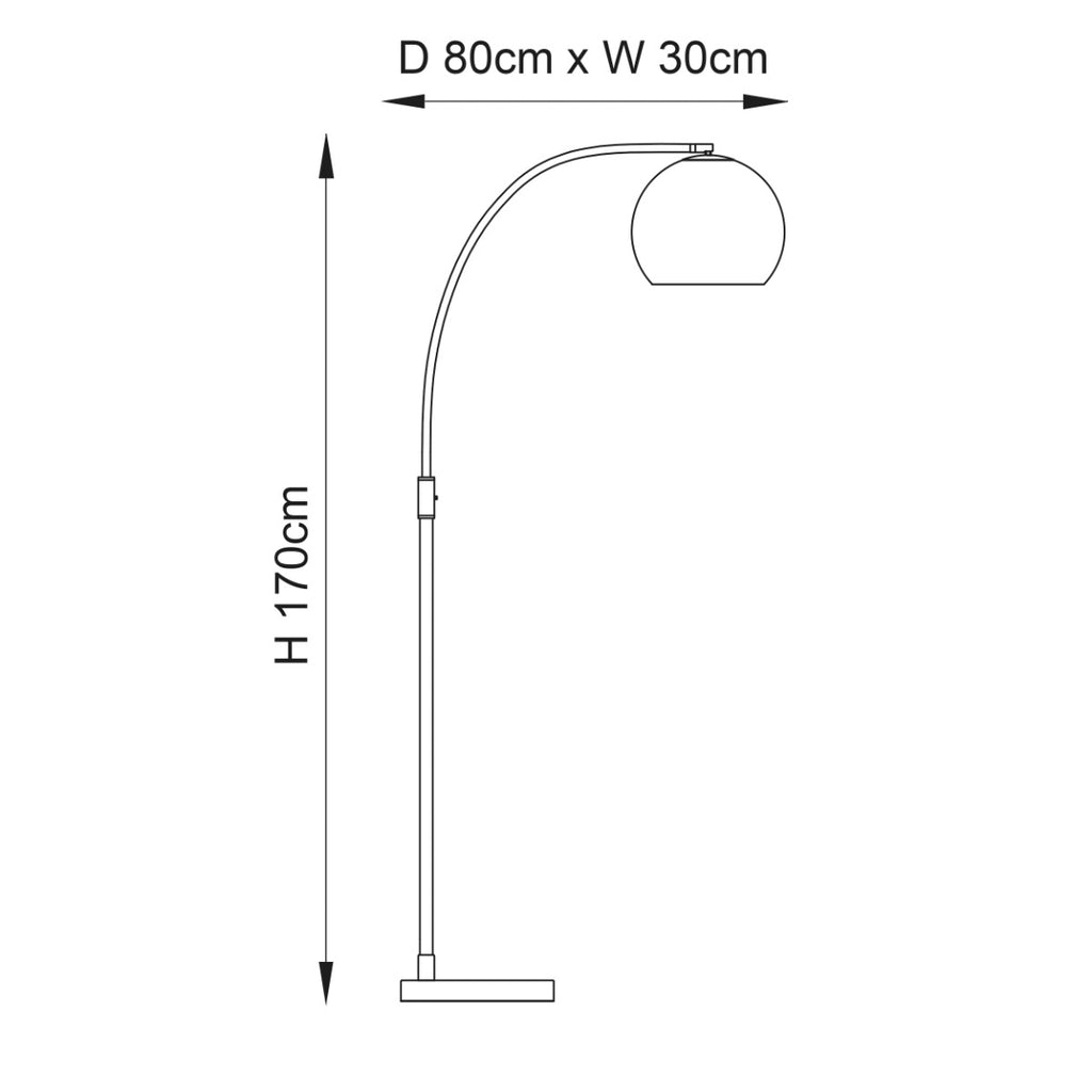 Endon Otto 1 Light Floor Lamp in Satin Brass with White/Grey Marble and Opal Glass