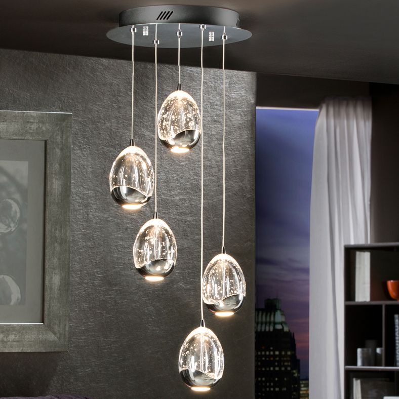 Schuller Rocio 5 Light Pendant Light in Chrome
