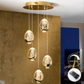 Schuller Rocio 5 Light Pendant Light in Gold with Remote