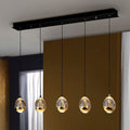 Schuller Rocio 5 Light Bar Pendant Light in Gold and Black