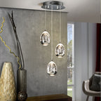Schuller Rocio 3 Light Pendant Light in Chrome