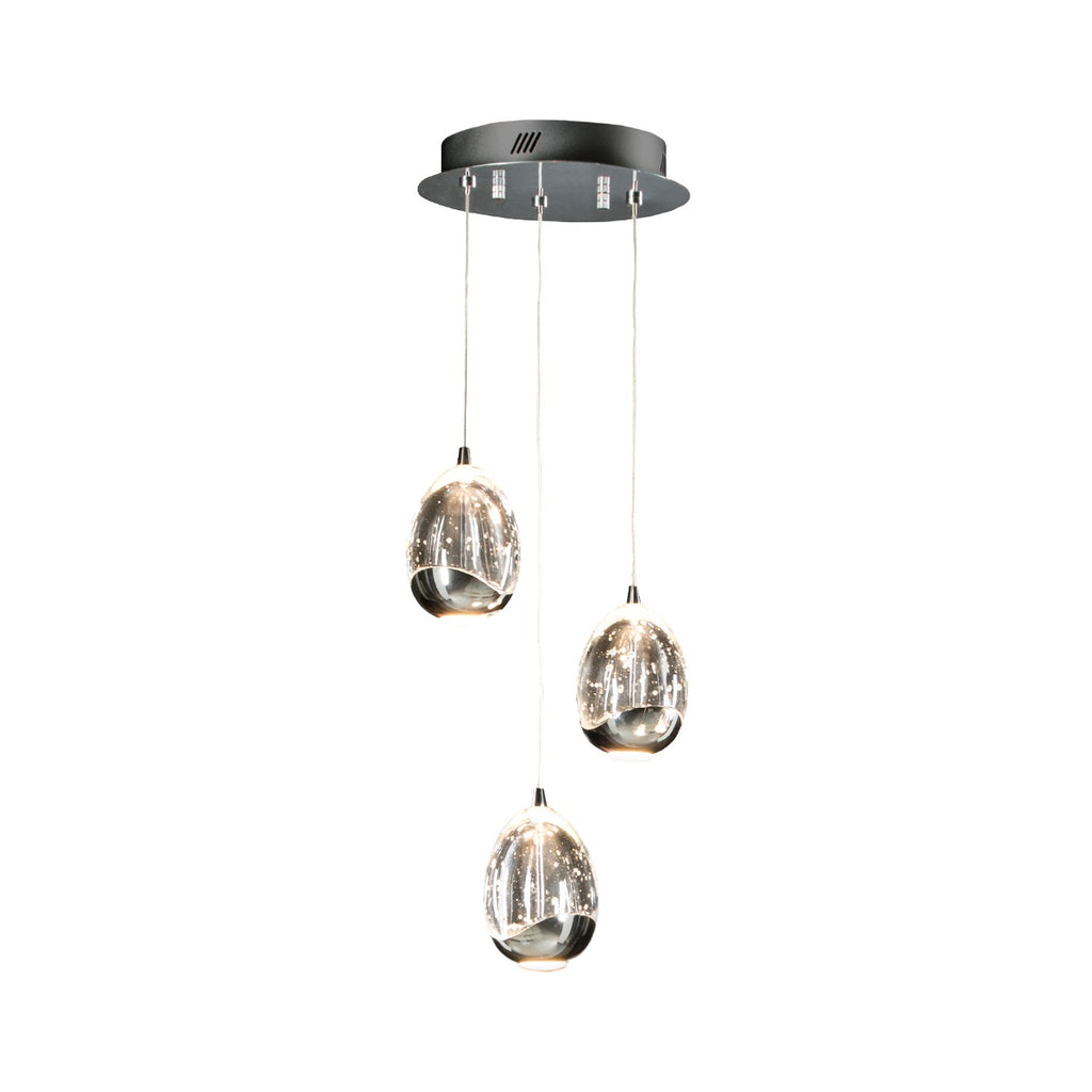 Schuller Rocio 3 Light Pendant Light in Chrome