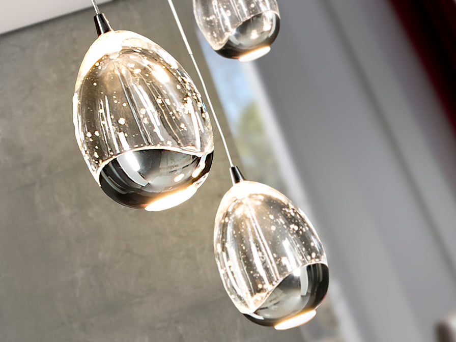 Schuller Rocio 3 Light Pendant Light in Chrome
