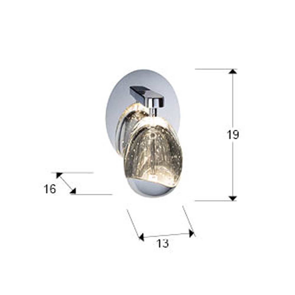 Schuller Rocio Wall Light in Chrome