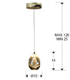 Schuller Rocio Single Pendant Light in Gold
