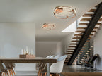 Schuller Colette Small Flush Ceiling Light in Rose Gold