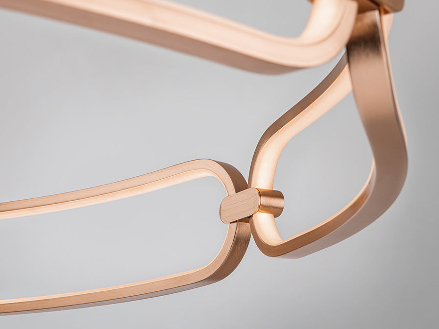 Schuller Colette Small Flush Ceiling Light in Rose Gold