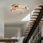 Schuller Colette Small Flush Ceiling Light in Rose Gold