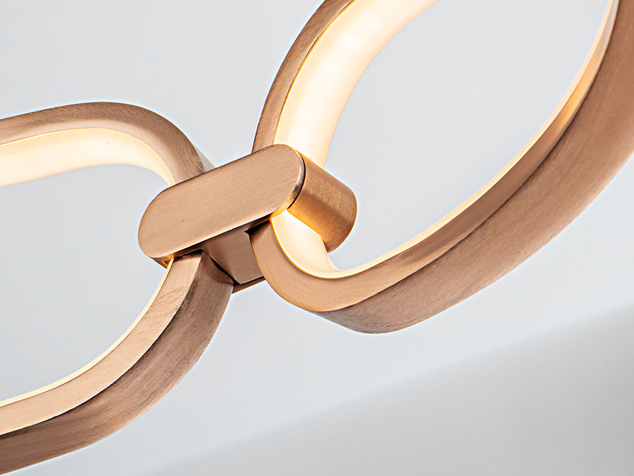 Schuller Colette Large Flush Ceiling Light in Rose Gold