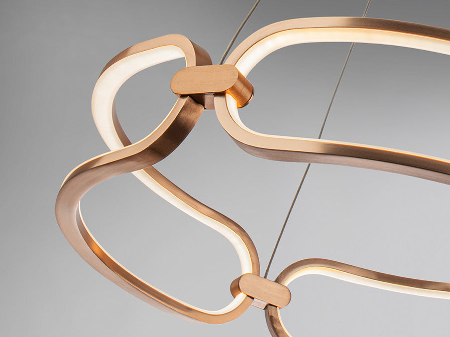 Schuller Colette Medium Pendant Light in Rose Gold