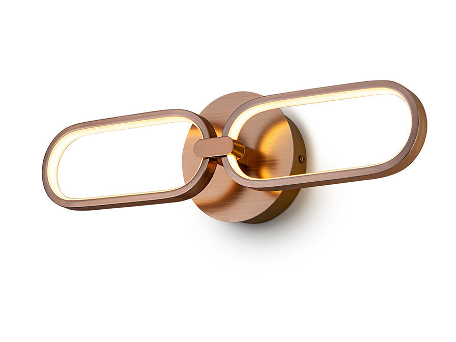 Schuller Colette Twin Wall Light in Rose Gold