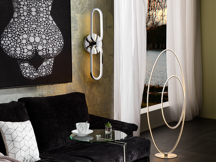 Schuller Colette Twin Wall Light in Chrome