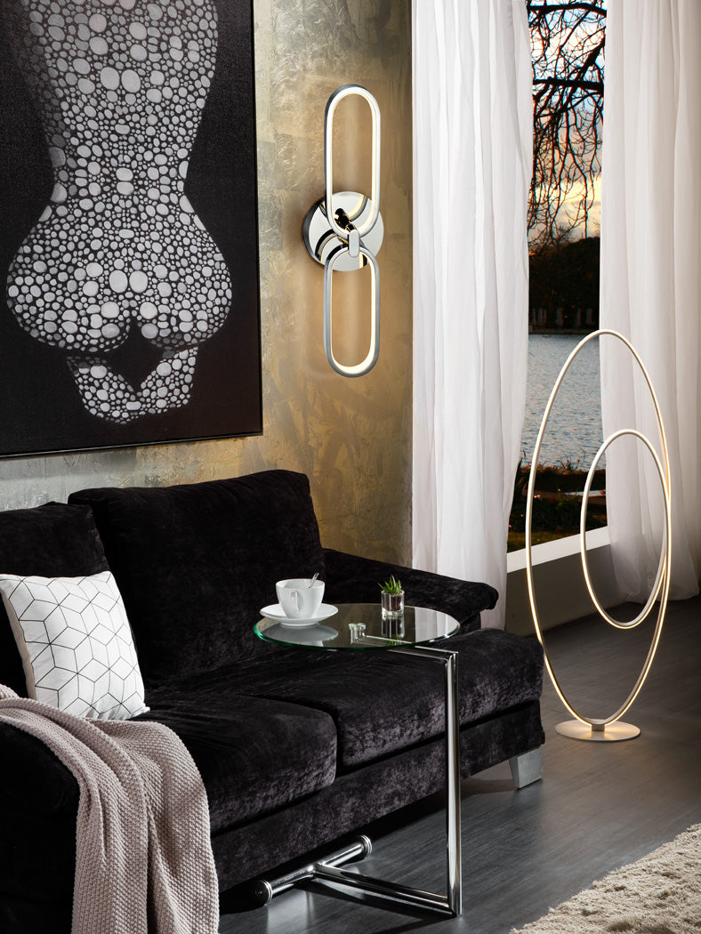 Schuller Colette Twin Wall Light in Chrome