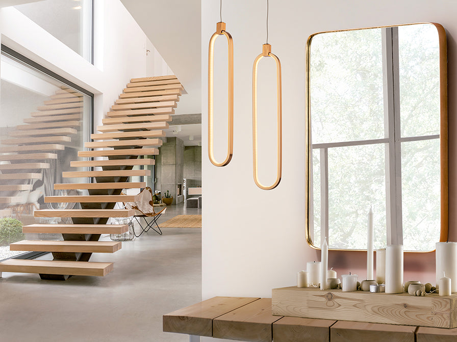Schuller Colette Single Pendant Light in Rose Gold