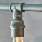 Endon Pipe 3 Light Pendant Light in Aged Pewter Paint
