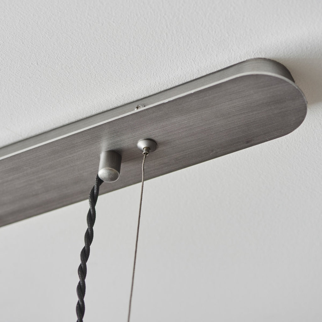 Endon Pipe 3 Light Pendant Light in Aged Pewter Paint