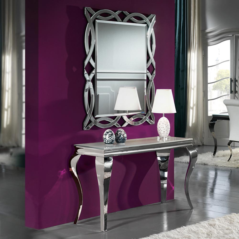 Regent Orla Console Table in Stainless Steel