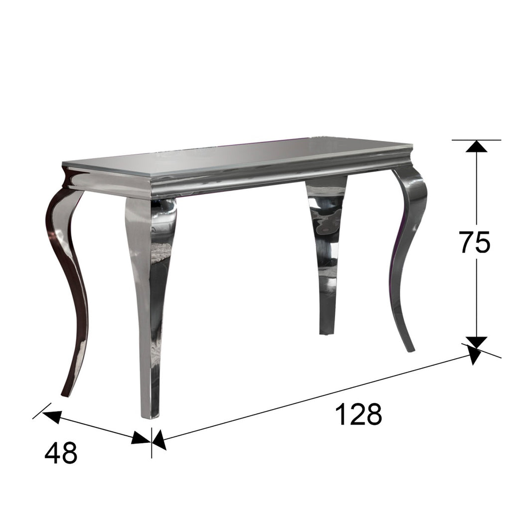 Regent Orla Console Table in Stainless Steel