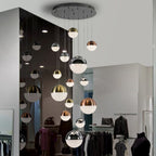 Schuller Sphere 14 Light Cluster Pendant Light with Multicoloured Shades & Remote Control