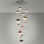 Schuller Sphere 14 Light Pendant Light with Multicoloured Shades & Remote Control 5 metre