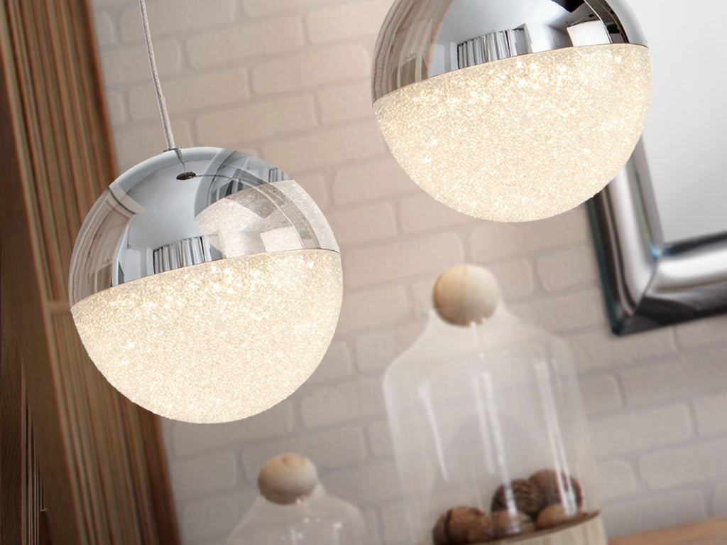 Schuller Sphere Small Single Pendant Light in Chrome