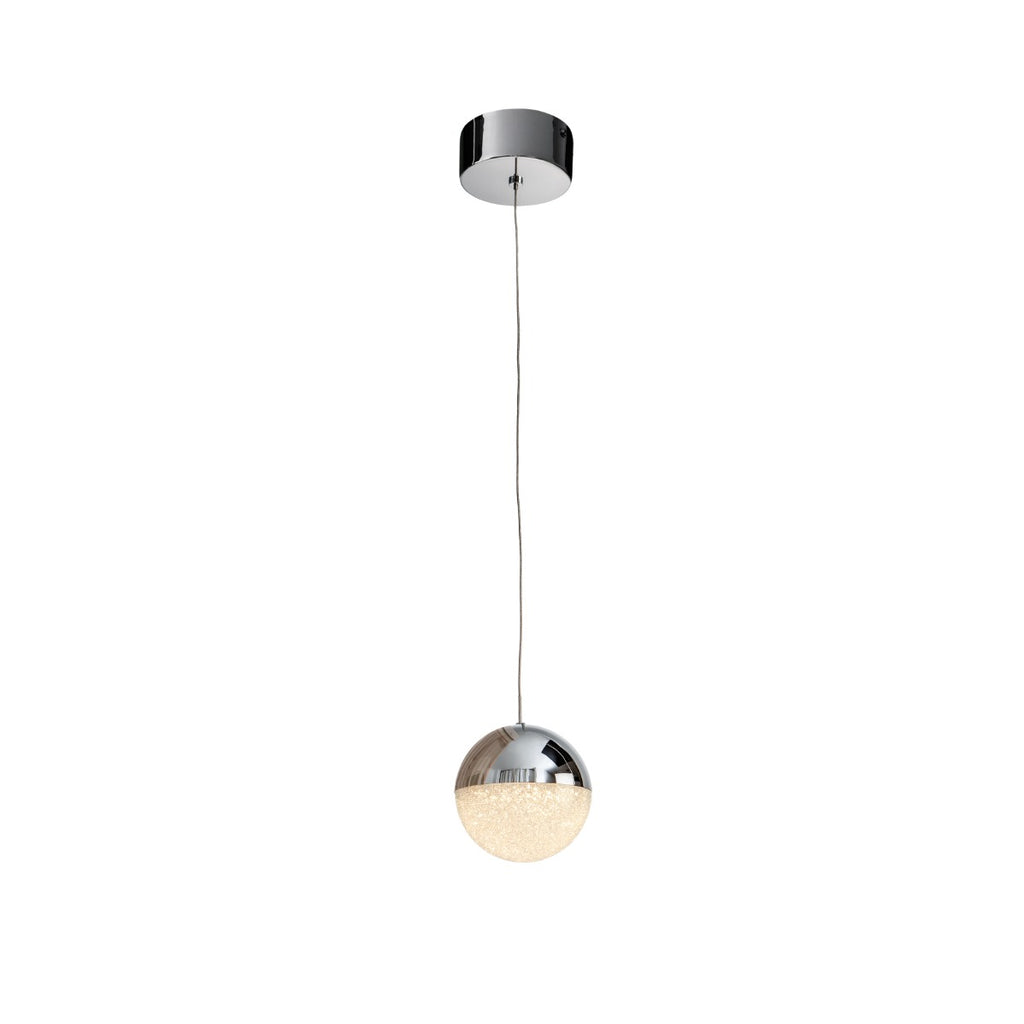 Schuller Sphere Small Single Pendant Light in Chrome