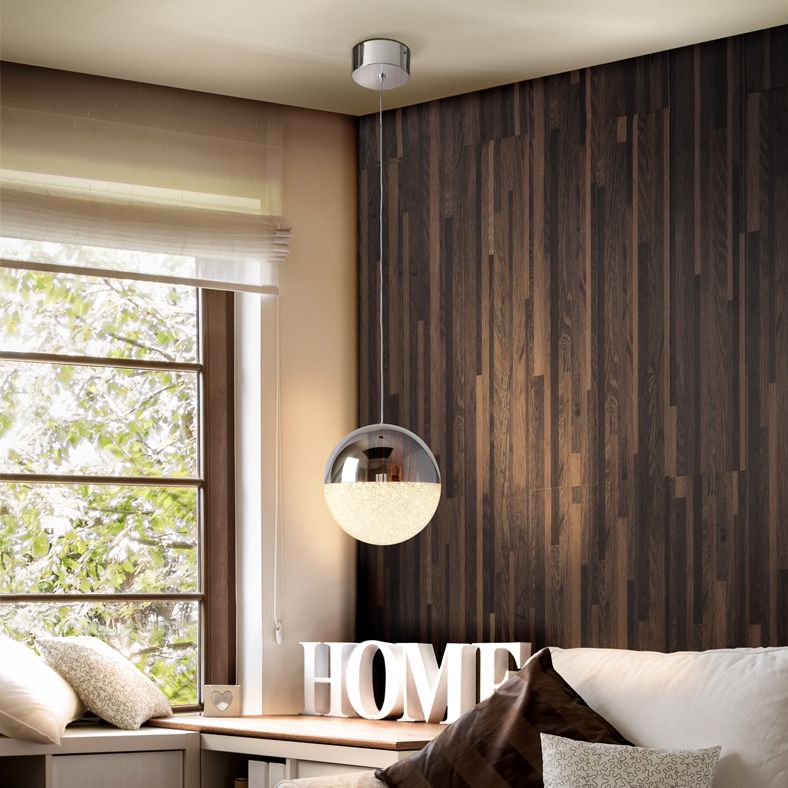 Schuller Sphere Large Single Pendant Light in Chrome