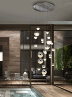 Schuller Sphere 27 Light Cluster Pendant Light in Chrome with Bluetooth Remote 5 Metre