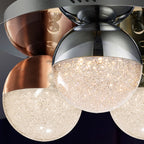 Schuller Sphere Flush Ceiling Light in Chrome with Multicoloured Shades