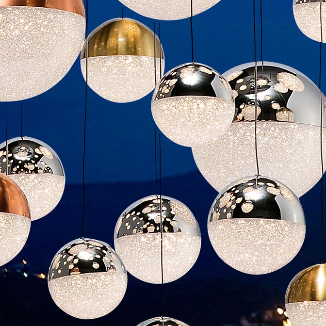 Schuller Sphere 55 Light Cluster Pendant Light with Multicoloured with Bluetooth Control