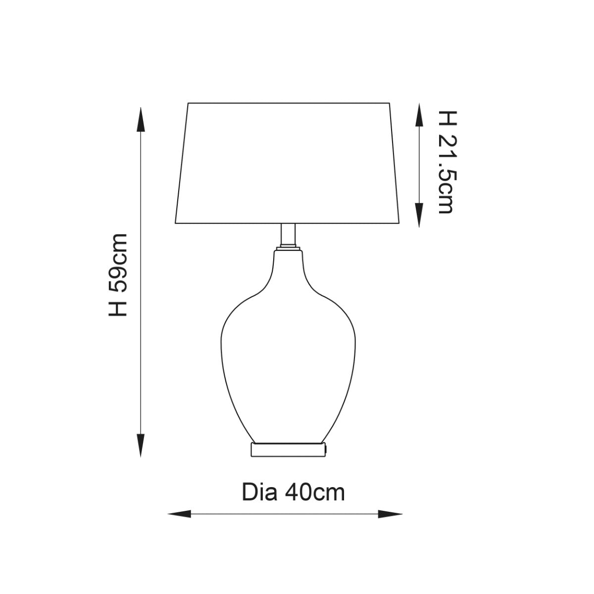 Endon Ilsa Table Lamp in Matt Nickel with Grey Black Painted Glass and Mink Fabric Shade