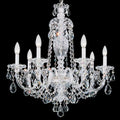 Schonbek Sterling 7 Light Heritage Crystal Chandelier in Silver