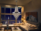 Schuller Palace 22 Light Crystal Chandelier in Chrome with Smoked Crystal
