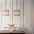 Endon Acadia 4 Light Pendant Light in Chrome with Clear Crystal