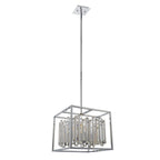 Endon Acadia 4 Light Pendant Light in Chrome with Clear Crystal