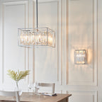 Endon Acadia 1 Light Wall Light in Chrome with Clear Crystal